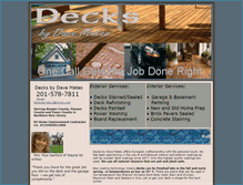 Tablet Screenshot of decksbydavemateo.com